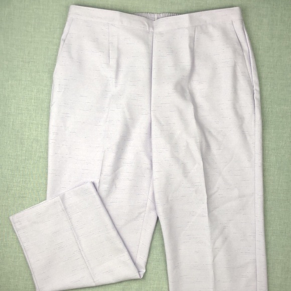 Only Size 16W Left! Alfred Dunner Lilac Pull On Pants Plus Size - Picture 2 of 5
